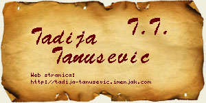 Tadija Tanušević vizit kartica